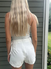 Load image into Gallery viewer, White Tie-Front Skort