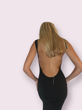 Load image into Gallery viewer, Black Maxi Open Back Dress