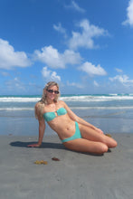 Load image into Gallery viewer, Seafoam Siren Sparkle Bandeau Bikini Set - Juniper