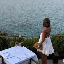 Load image into Gallery viewer, White Rose Enchantment Mini Dress