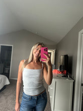 Load image into Gallery viewer, Grey Ribbed Essential Tank - Juniper