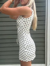 Load image into Gallery viewer, Polka Dot Tie-Front Mini Dress