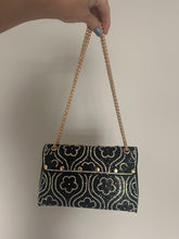 Load image into Gallery viewer, Black Crystal Embellished Chain Clutch Bag - Juniper