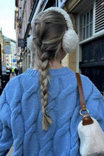 Load image into Gallery viewer, Winter Sky Blue Oversized Cable Knit Sweater
