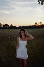 Load image into Gallery viewer, White Cascade Mini Dress