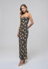 Load image into Gallery viewer, Midnight Garden Strapless Maxi Dress
