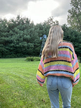 Load image into Gallery viewer, Muilti Color Chunky Cardigan Sweater