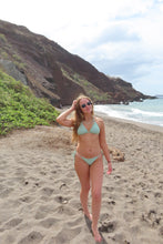 Load image into Gallery viewer, Green Ribbed Halter Bikini Set - Juniper