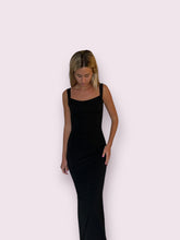 Load image into Gallery viewer, Black Maxi Open Back Dress