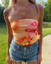 Load image into Gallery viewer, Tropical Bloom Strapless Bandeau Top