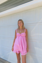 Load image into Gallery viewer, Blush Bow Back Mini Dress - Juniper