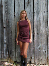 Load image into Gallery viewer, Brown Mini Sleeveless Dress