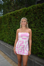 Load image into Gallery viewer, Coastal Mosaic Strapless Mini Dress