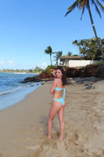 Load image into Gallery viewer, Blue Ice Sparkle Bandeau Bikini Set - Juniper