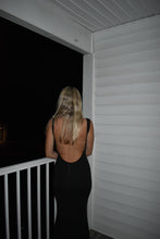 Load image into Gallery viewer, Black Maxi Open Back Dress