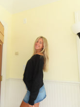 Load image into Gallery viewer, Off the shoulder Black Sweater