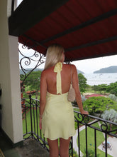 Load image into Gallery viewer, Lemon Glow Halter Mini Dress