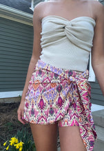 Load image into Gallery viewer, Boho Pink Tie Skirt
