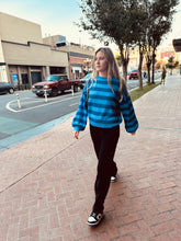 Load image into Gallery viewer, Purple Striped Sweater