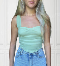 Load image into Gallery viewer, Mint Green Mesh Top