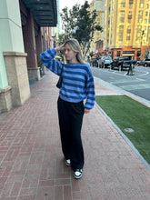 Load image into Gallery viewer, Purple Striped Sweater