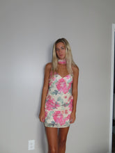 Load image into Gallery viewer, Pink Floral Mini Dress
