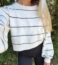 Load image into Gallery viewer, Cropped Striped Sweater