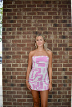 Load image into Gallery viewer, Coastal Mosaic Strapless Mini Dress
