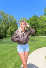 Load image into Gallery viewer, Mocha Muse Faux Leather Jacket