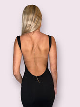Load image into Gallery viewer, Black Maxi Open Back Dress