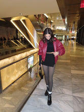 Load image into Gallery viewer, Burgundy Blaze Leather Jacket