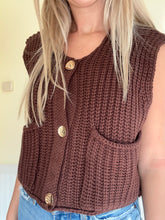 Load image into Gallery viewer, Simply Brown Sweater Vest