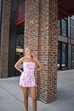 Load image into Gallery viewer, Coastal Mosaic Strapless Mini Dress