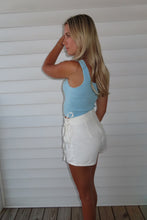 Load image into Gallery viewer, White Tie-Front Skort