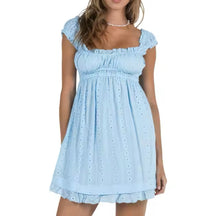 Load image into Gallery viewer, Mini White Floral Dress - Juniper