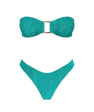 Load image into Gallery viewer, Seafoam Siren Sparkle Bandeau Bikini Set - Juniper