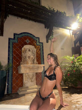 Load image into Gallery viewer, Midnight Hibiscus Bikini Set