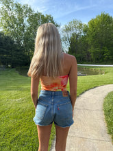 Load image into Gallery viewer, Tropical Bloom Strapless Bandeau Top