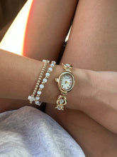 Load image into Gallery viewer, Gold Pearl Link Bracelet Watch