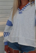 Load image into Gallery viewer, Coastal Blue Seaside Striped Pullover