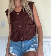 Load image into Gallery viewer, Simply Brown Sweater Vest