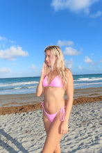 Load image into Gallery viewer, Pink Tidal Textured Triangle Bikini Set - Juniper