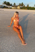 Load image into Gallery viewer, Sunset Bloom Beaded Triangle Bikini Set