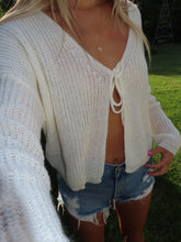 Load image into Gallery viewer, White Knit Cardigan
