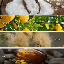 Load image into Gallery viewer, Salt and Sea Candle | Sea Salt, Citrus, Musk & Amber Soy Candle | Coastal Beach Scented Candle | Clean Burning Home Fragrance