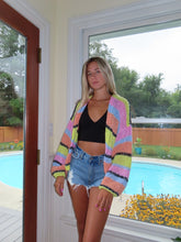 Load image into Gallery viewer, Muilti Color Chunky Cardigan Sweater