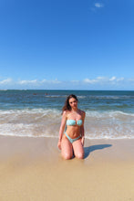Load image into Gallery viewer, Blue Ice Sparkle Bandeau Bikini Set - Juniper