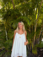 Load image into Gallery viewer, White Chiffon Flowy Mini Dress - Juniper