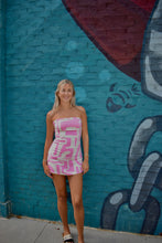 Load image into Gallery viewer, Coastal Mosaic Strapless Mini Dress