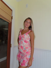Load image into Gallery viewer, Orange Ruffle Floral Dress
